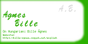 agnes bille business card