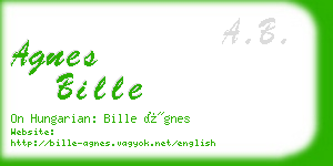 agnes bille business card